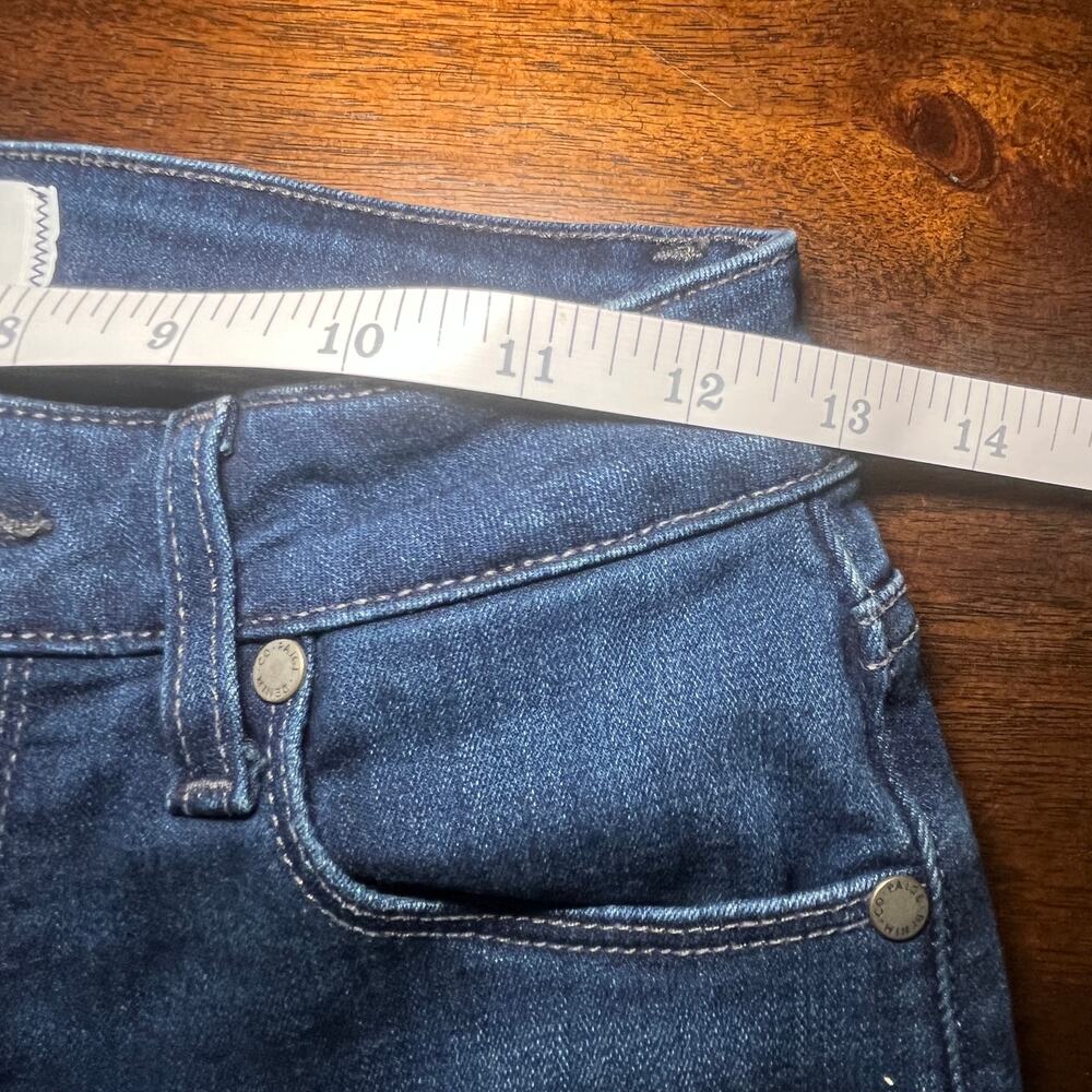 Paige Wide Leg Jeans Lennie High Rise Cropped Stretch Denim Blue Size 25 - Picture 11 of 13